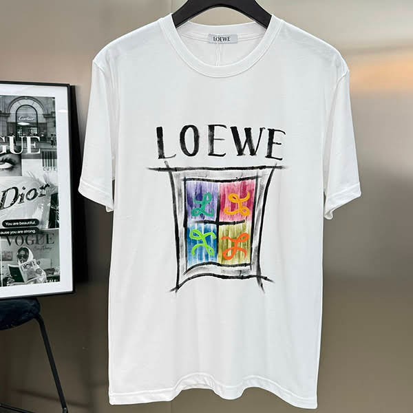売上総額１位！ロエベ コットンワイドTシャツ 偽物 log30726